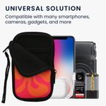 Laptop, Telefoane si Tablete - Telefoane mobile si accesorii - Accesorii Telefoane - Huse telefoane - Husa universala Kwmobile, protectie la socuri, protectie la zgarieturi, neopren, roz, portocaliu - Infinity.ro