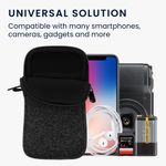 Laptop, Telefoane si Tablete - Telefoane mobile si accesorii - Accesorii Telefoane - Huse telefoane - Husa Kwmobile, protectie la zgarieturi, protectie la praf, neopren, gri, alb - Infinity.ro