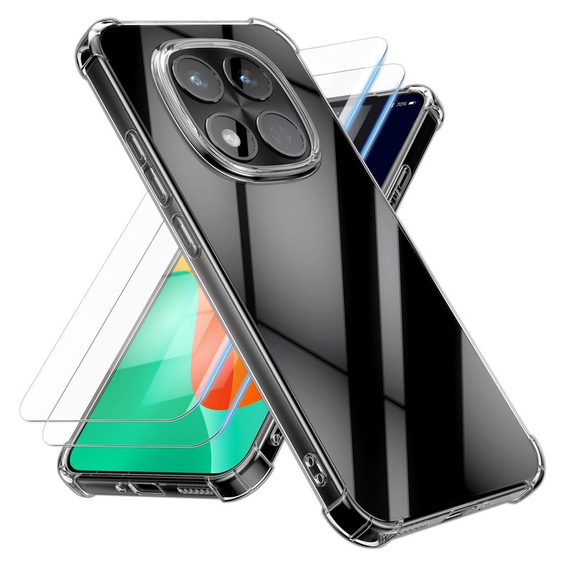 Laptop, Telefoane si Tablete - Telefoane mobile si accesorii - Accesorii Telefoane - Huse telefoane - Husa Kwmobile pentru Xiaomi Redmi Note 15 Pro 5G, protectie la socuri, TPU, sticla temperata, transparent - Infinity.ro