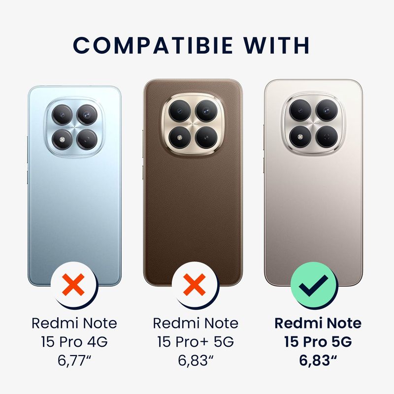 Laptop, Telefoane si Tablete - Telefoane mobile si accesorii - Accesorii Telefoane - Huse telefoane - Husa Kwmobile pentru Xiaomi Redmi Note 15 Pro 5G, protectie la socuri, TPU, sticla temperata, transparent - Infinity.ro