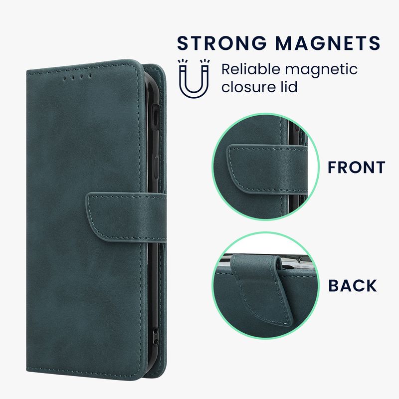 Laptop, Telefoane si Tablete - Telefoane mobile si accesorii - Accesorii Telefoane - Huse telefoane - Husa Kwmobile pentru Samsung Galaxy Xcover 4/4S, inchidere magnetica, buzunar card, piele ecologica, albastru - Infinity.ro