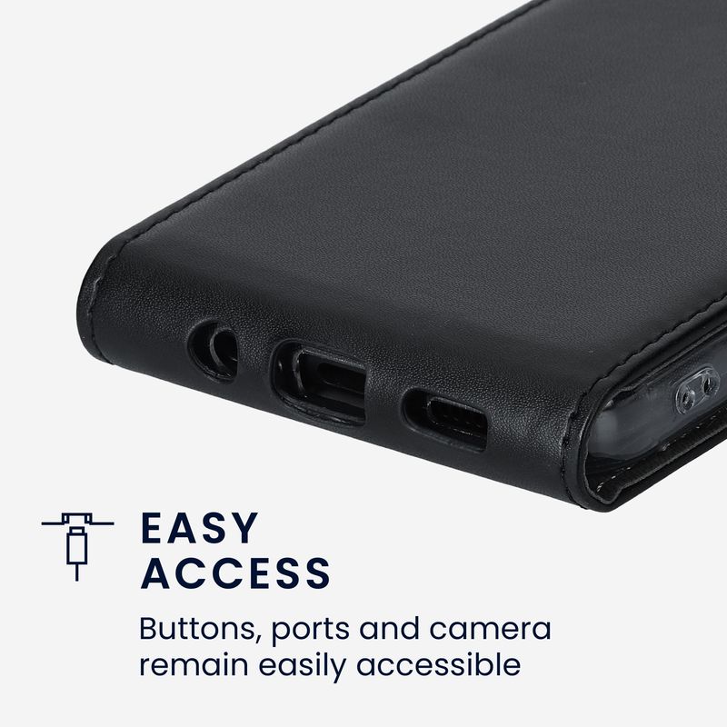 Laptop, Telefoane si Tablete - Telefoane mobile si accesorii - Accesorii Telefoane - Huse telefoane - Husa tip flip Kwmobile pentru Samsung Galaxy A14 5G, inchidere magnetica, piele ecologica, negru - Infinity.ro