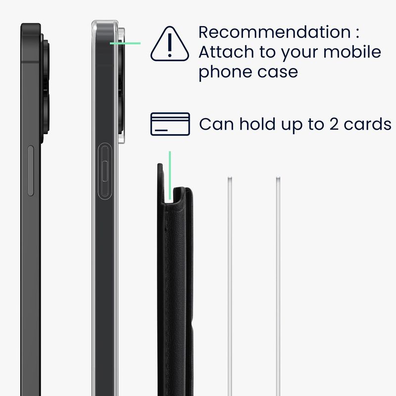 Laptop, Telefoane si Tablete - Telefoane mobile si accesorii - Accesorii Telefoane - Huse telefoane - Husa universala Kwmobile, functie stand, buzunar pentru card, anti-alunecare, piele ecologica, negru - Infinity.ro