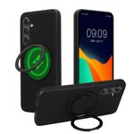 Laptop, Telefoane si Tablete - Telefoane mobile si accesorii - Accesorii Telefoane - Huse telefoane - Husa Kwmobile pentru Samsung Galaxy A54 5G, compatibilitate MagSafe, anti-alunecare, plastic, piele ecologica, negru - Infinity.ro