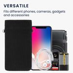 Laptop, Telefoane si Tablete - Telefoane mobile si accesorii - Accesorii Telefoane - Huse telefoane - Husa Kwmobile, inchidere magnetica, protectie la praf, textil, nailon, negru - Infinity.ro
