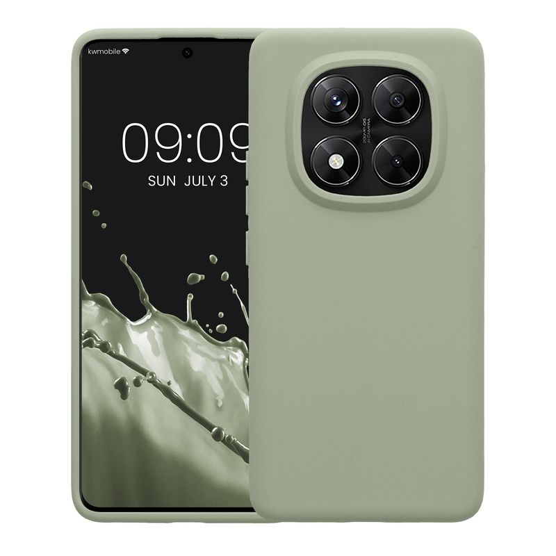 Laptop, Telefoane si Tablete - Telefoane mobile si accesorii - Accesorii Telefoane - Huse telefoane - Husa Kwmobile pentru Xiaomi Redmi Note 14 Pro 5G/Redmi Note 14 Pro Plus 5G/Poco X7, incarcare wireless, silicon, verde - Infinity.ro