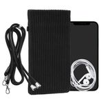 Laptop, Telefoane si Tablete - Telefoane mobile si accesorii - Accesorii Telefoane - Huse telefoane - Husa Kwmobile, inchidere magnetica, protectie la praf, textil, nailon, negru - Infinity.ro
