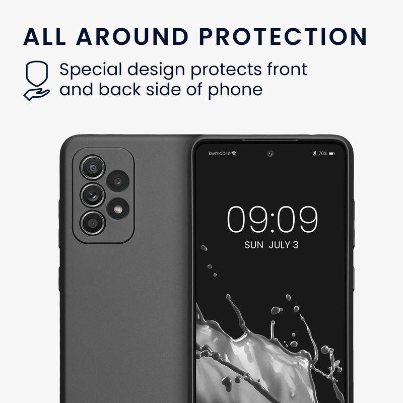 Laptop, Telefoane si Tablete - Telefoane mobile si accesorii - Accesorii Telefoane - Huse telefoane - Husa Kwmobile pentru Samsung Galaxy A52/Galaxy A52 5G/Galaxy A52s 5G, protectie la zgarieturi, silicon, gri - Infinity.ro