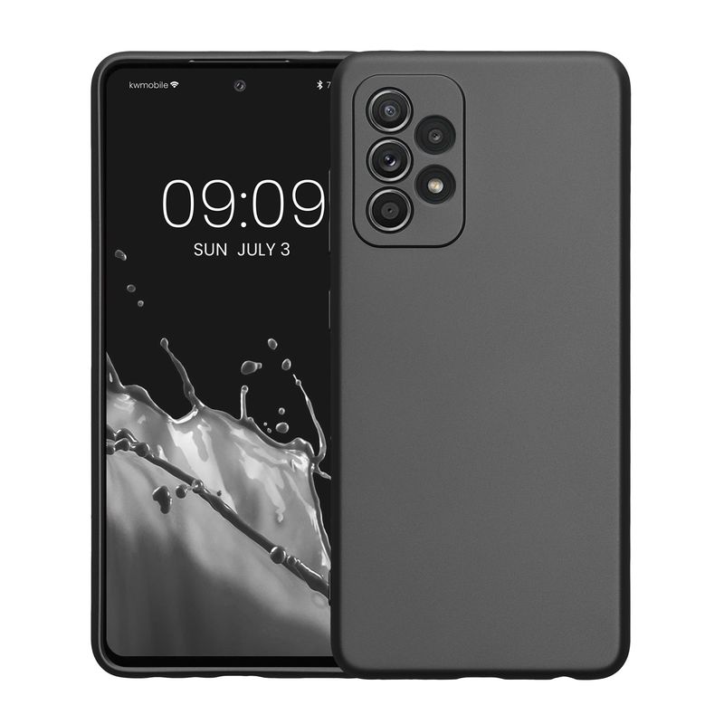 Laptop, Telefoane si Tablete - Telefoane mobile si accesorii - Accesorii Telefoane - Huse telefoane - Husa Kwmobile pentru Samsung Galaxy A52/Galaxy A52 5G/Galaxy A52s 5G, protectie la zgarieturi, silicon, gri - Infinity.ro