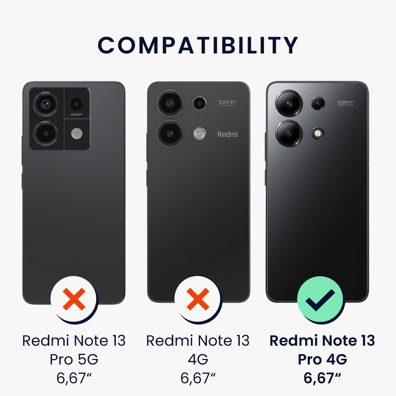 Laptop, Telefoane si Tablete - Telefoane mobile si accesorii - Accesorii Telefoane - Huse telefoane - Husa tip bumper Kwmobile pentru Xiaomi Redmi Note 13 Pro 4G, protectie la socuri, lemn, TPU, maro, negru - Infinity.ro