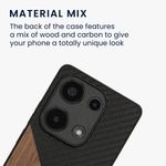 Laptop, Telefoane si Tablete - Telefoane mobile si accesorii - Accesorii Telefoane - Huse telefoane - Husa tip bumper Kwmobile pentru Xiaomi Redmi Note 13 Pro 4G, protectie la socuri, lemn, TPU, maro, negru - Infinity.ro
