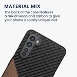 Laptop, Telefoane si Tablete - Telefoane mobile si accesorii - Accesorii Telefoane - Huse telefoane - Husa tip bumper Kwmobile pentru OnePlus Nord, protectie la socuri, lemn, TPU, maro, negru - Infinity.ro