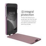 Laptop, Telefoane si Tablete - Telefoane mobile si accesorii - Accesorii Telefoane - Huse telefoane - Husa tip flip Kalibri pentru iPhone SE (2022)/SE (2020)/8/7, protectie la zgarieturi, piele naturala, mov - Infinity.ro