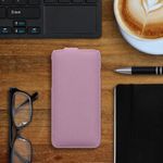 Laptop, Telefoane si Tablete - Telefoane mobile si accesorii - Accesorii Telefoane - Huse telefoane - Husa tip flip Kalibri pentru iPhone SE (2022)/SE (2020)/8/7, protectie la zgarieturi, piele naturala, mov - Infinity.ro