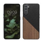 Laptop, Telefoane si Tablete - Telefoane mobile si accesorii - Accesorii Telefoane - Huse telefoane - Husa tip bumper Kwmobile pentru OnePlus Nord, protectie la socuri, lemn, TPU, maro, negru - Infinity.ro