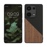 Laptop, Telefoane si Tablete - Telefoane mobile si accesorii - Accesorii Telefoane - Huse telefoane - Husa tip bumper Kwmobile pentru Xiaomi Redmi Note 13 Pro 4G, protectie la socuri, lemn, TPU, maro, negru - Infinity.ro