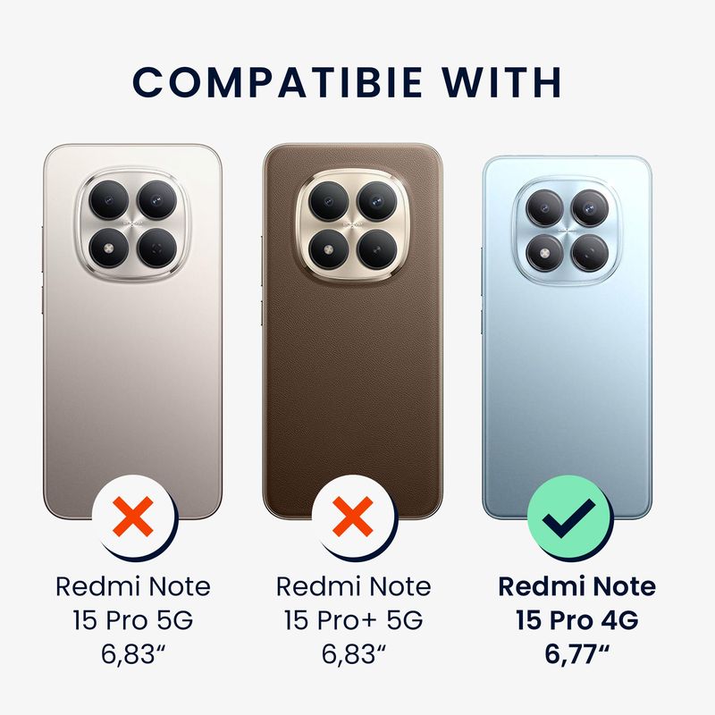 Laptop, Telefoane si Tablete - Telefoane mobile si accesorii - Accesorii Telefoane - Huse telefoane - Husa Kwmobile pentru Xiaomi Redmi Note 15 Pro 4G, protectie la socuri, TPU, sticla temperata, transparent - Infinity.ro