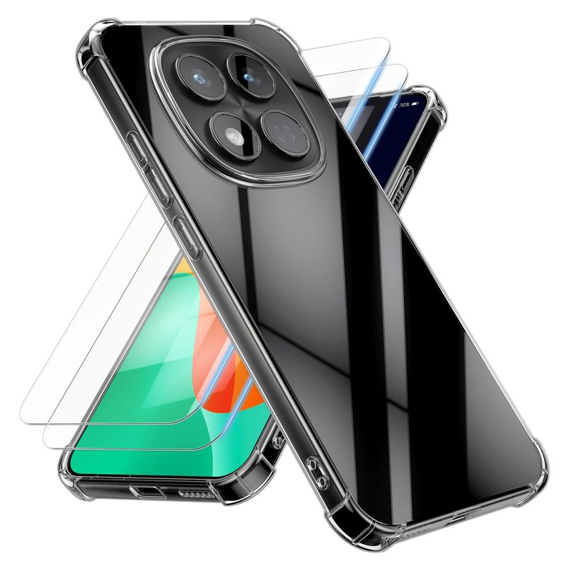 Laptop, Telefoane si Tablete - Telefoane mobile si accesorii - Accesorii Telefoane - Huse telefoane - Husa Kwmobile pentru Xiaomi Redmi Note 15 Pro 4G, protectie la socuri, TPU, sticla temperata, transparent - Infinity.ro