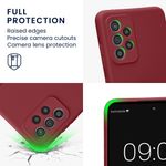 Laptop, Telefoane si Tablete - Telefoane mobile si accesorii - Accesorii Telefoane - Huse telefoane - Husa Kwmobile pentru Samsung Galaxy A52/Galaxy A52 5G/Galaxy A52s 5G, protectie la zgarieturi, silicon, visiniu - Infinity.ro