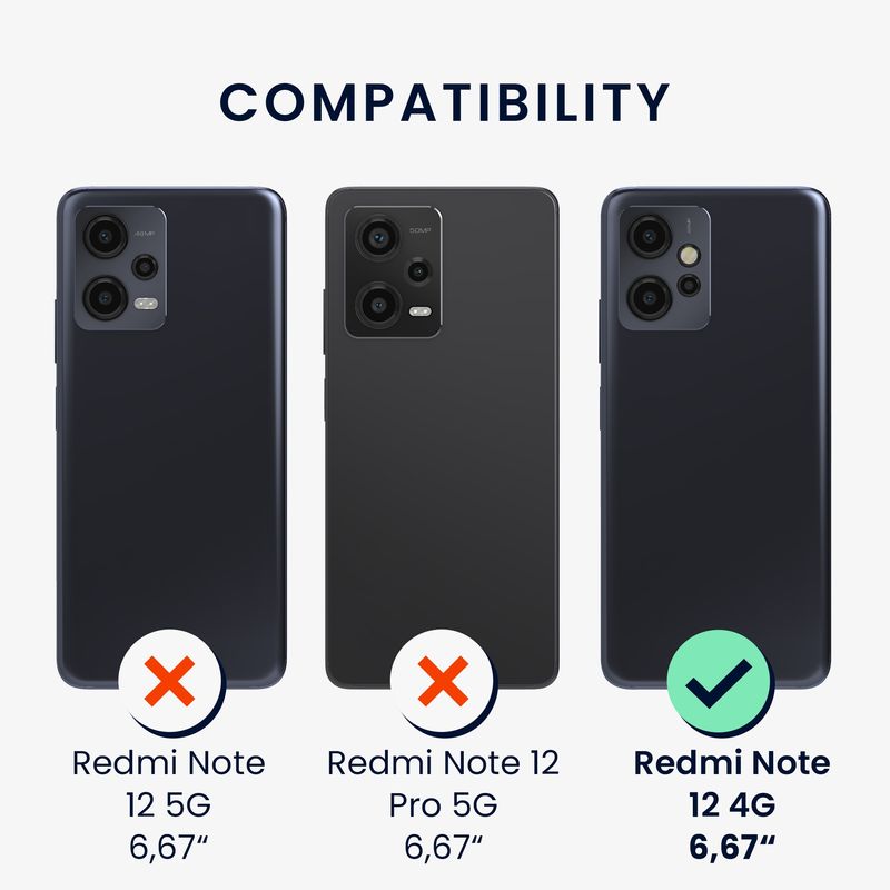 Laptop, Telefoane si Tablete - Telefoane mobile si accesorii - Accesorii Telefoane - Huse telefoane - Husa tip bumper Kwmobile pentru Xiaomi Redmi Note 12 (4G), anti-alunecare, lemn, TPU, maro - Infinity.ro