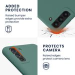 Laptop, Telefoane si Tablete - Telefoane mobile si accesorii - Accesorii Telefoane - Huse telefoane - Husa Kwmobile pentru Samsung Galaxy S21 Fan Edition/S21 Fan Edition 5G, incarcare wireless, silicon, verde - Infinity.ro