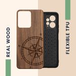 Laptop, Telefoane si Tablete - Telefoane mobile si accesorii - Accesorii Telefoane - Huse telefoane - Husa tip bumper Kwmobile pentru Xiaomi Redmi Note 12 (4G), anti-alunecare, lemn, TPU, maro - Infinity.ro