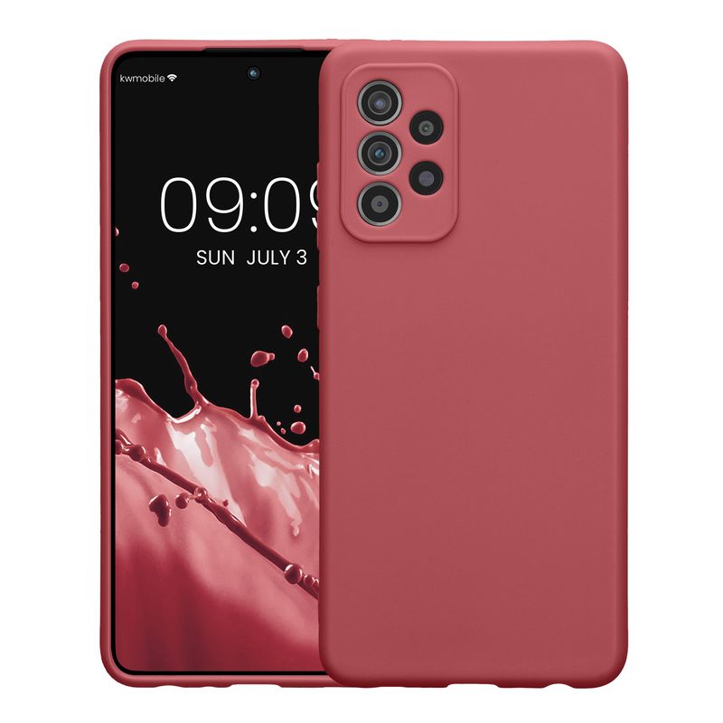 Laptop, Telefoane si Tablete - Telefoane mobile si accesorii - Accesorii Telefoane - Huse telefoane - Husa Kwmobile pentru Samsung Galaxy A52/Galaxy A52 5G/Galaxy A52s 5G, protectie la zgarieturi, silicon, roz - Infinity.ro