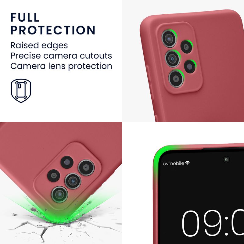 Laptop, Telefoane si Tablete - Telefoane mobile si accesorii - Accesorii Telefoane - Huse telefoane - Husa Kwmobile pentru Samsung Galaxy A52/Galaxy A52 5G/Galaxy A52s 5G, protectie la zgarieturi, silicon, roz - Infinity.ro