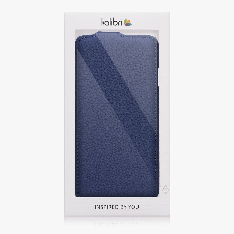 Laptop, Telefoane si Tablete - Telefoane mobile si accesorii - Accesorii Telefoane - Huse telefoane - Husa tip flip Kalibri pentru iPhone SE (2022)/SE (2020)/8/7, protectie la zgarieturi, piele naturala, albastru - Infinity.ro