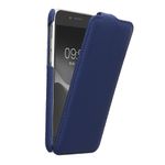 Laptop, Telefoane si Tablete - Telefoane mobile si accesorii - Accesorii Telefoane - Huse telefoane - Husa tip flip Kalibri pentru iPhone SE (2022)/SE (2020)/8/7, protectie la zgarieturi, piele naturala, albastru - Infinity.ro