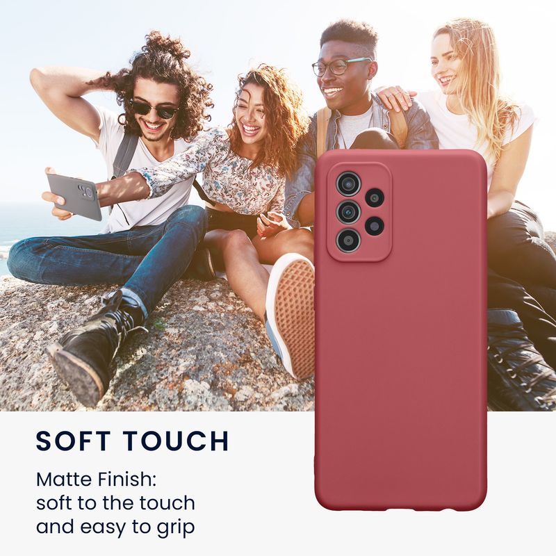 Laptop, Telefoane si Tablete - Telefoane mobile si accesorii - Accesorii Telefoane - Huse telefoane - Husa Kwmobile pentru Samsung Galaxy A52/Galaxy A52 5G/Galaxy A52s 5G, protectie la zgarieturi, silicon, roz - Infinity.ro