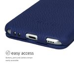 Laptop, Telefoane si Tablete - Telefoane mobile si accesorii - Accesorii Telefoane - Huse telefoane - Husa tip flip Kalibri pentru iPhone SE (2022)/SE (2020)/8/7, protectie la zgarieturi, piele naturala, albastru - Infinity.ro