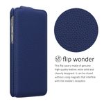 Laptop, Telefoane si Tablete - Telefoane mobile si accesorii - Accesorii Telefoane - Huse telefoane - Husa tip flip Kalibri pentru iPhone SE (2022)/SE (2020)/8/7, protectie la zgarieturi, piele naturala, albastru - Infinity.ro