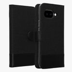 Laptop, Telefoane si Tablete - Telefoane mobile si accesorii - Accesorii Telefoane - Huse telefoane - Husa tip portofel Kwmobile pentru Google Pixel 9a, inchidere magnetica, buzunar card, piele ecologica, textil, negru - Infinity.ro