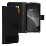 Laptop, Telefoane si Tablete - Telefoane mobile si accesorii - Accesorii Telefoane - Huse telefoane - Husa tip portofel Kwmobile pentru Google Pixel 9a, inchidere magnetica, buzunar card, piele ecologica, textil, negru - Infinity.ro