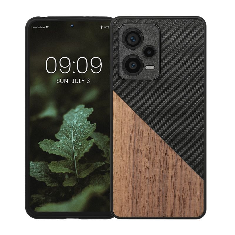 Laptop, Telefoane si Tablete - Telefoane mobile si accesorii - Accesorii Telefoane - Huse telefoane - Husa tip bumper Kwmobile pentru Xiaomi Redmi Note 12 Pro Plus 5G/Note 12 Pro Plus 5G, protectie la socuri, lemn, TPU - Infinity.ro