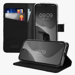 Laptop, Telefoane si Tablete - Telefoane mobile si accesorii - Accesorii Telefoane - Huse telefoane - Husa tip portofel Kwmobile pentru Google Pixel 9a, inchidere magnetica, buzunar card, piele ecologica, textil, negru - Infinity.ro