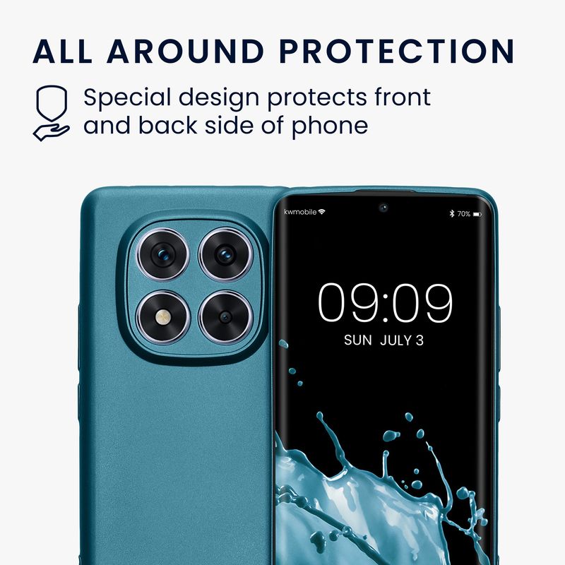 Laptop, Telefoane si Tablete - Telefoane mobile si accesorii - Accesorii Telefoane - Huse telefoane - Husa Kwmobile pentru Xiaomi Redmi Note 14 Pro 5G/Poco X7, anti-alunecare, protectie la zgarieturi, silicon, albastru - Infinity.ro