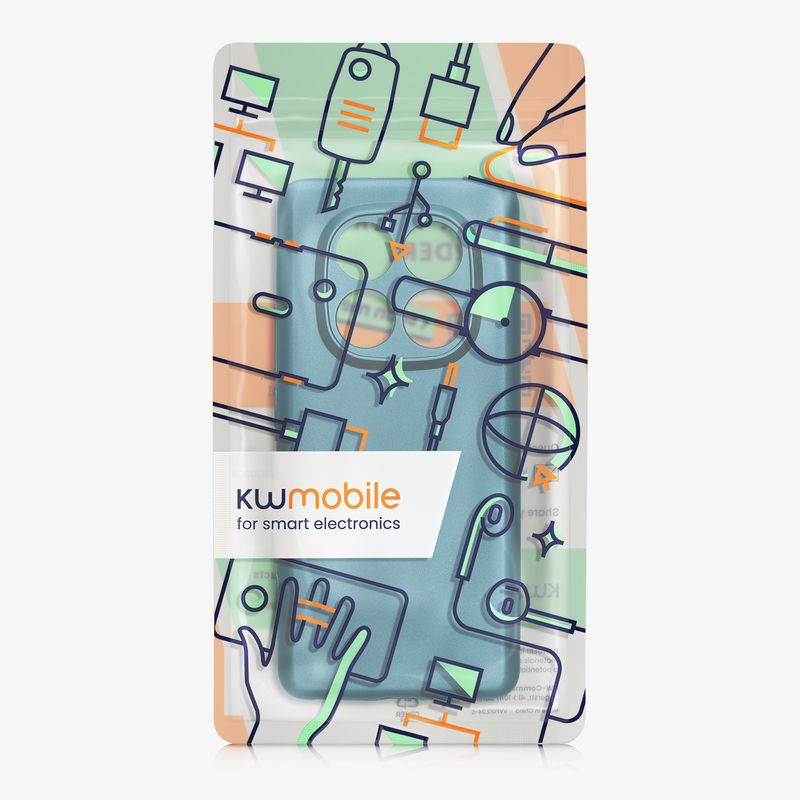 Laptop, Telefoane si Tablete - Telefoane mobile si accesorii - Accesorii Telefoane - Huse telefoane - Husa Kwmobile pentru Xiaomi Redmi Note 14 Pro 5G/Poco X7, anti-alunecare, protectie la zgarieturi, silicon, albastru - Infinity.ro