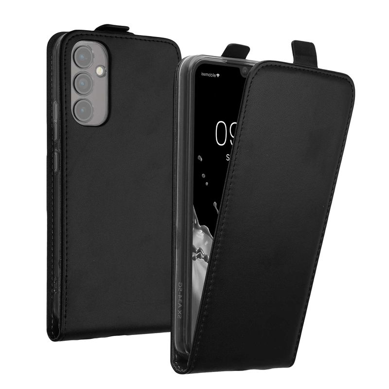 Laptop, Telefoane si Tablete - Telefoane mobile si accesorii - Accesorii Telefoane - Huse telefoane - Husa tip flip Kwmobile pentru Samsung Galaxy A34 5G, inchidere magnetica, piele ecologica, negru - Infinity.ro