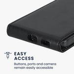 Laptop, Telefoane si Tablete - Telefoane mobile si accesorii - Accesorii Telefoane - Huse telefoane - Husa tip flip Kwmobile pentru Samsung Galaxy A34 5G, inchidere magnetica, piele ecologica, negru - Infinity.ro