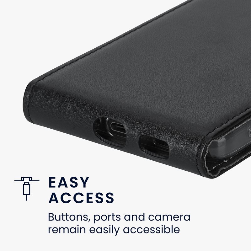 Laptop, Telefoane si Tablete - Telefoane mobile si accesorii - Accesorii Telefoane - Huse telefoane - Husa tip flip Kwmobile pentru Samsung Galaxy A34 5G, inchidere magnetica, piele ecologica, negru - Infinity.ro