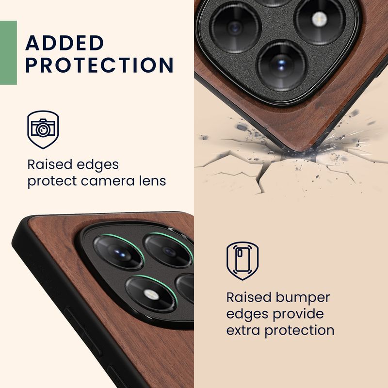 Laptop, Telefoane si Tablete - Telefoane mobile si accesorii - Accesorii Telefoane - Huse telefoane - Husa tip bumper Kwmobile pentru Xiaomi Redmi Note 14 Pro 4G, anti-alunecare, lemn, TPU, maro - Infinity.ro