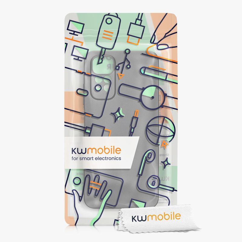 Laptop, Telefoane si Tablete - Telefoane mobile si accesorii - Accesorii Telefoane - Huse telefoane - Husa Kwmobile pentru Xiaomi Redmi Note 11/Note 11S, anti-alunecare, silicon, gri - Infinity.ro