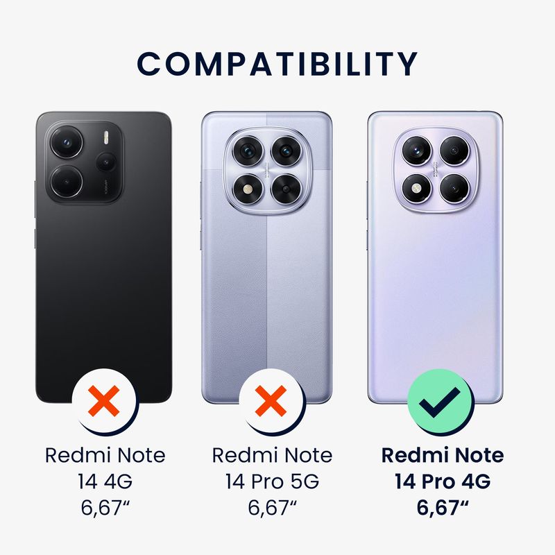 Laptop, Telefoane si Tablete - Telefoane mobile si accesorii - Accesorii Telefoane - Huse telefoane - Husa Kwmobile pentru Xiaomi Redmi Note 14 Pro 4G, anti-alunecare, silicon, noapte - Infinity.ro