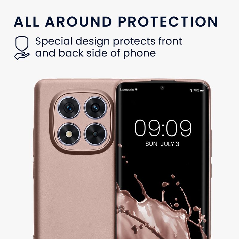 Laptop, Telefoane si Tablete - Telefoane mobile si accesorii - Accesorii Telefoane - Huse telefoane - Husa Kwmobile pentru Xiaomi Redmi Note 14 Pro 5G/Poco X7, anti-alunecare, silicon, visiniu arctic - Infinity.ro