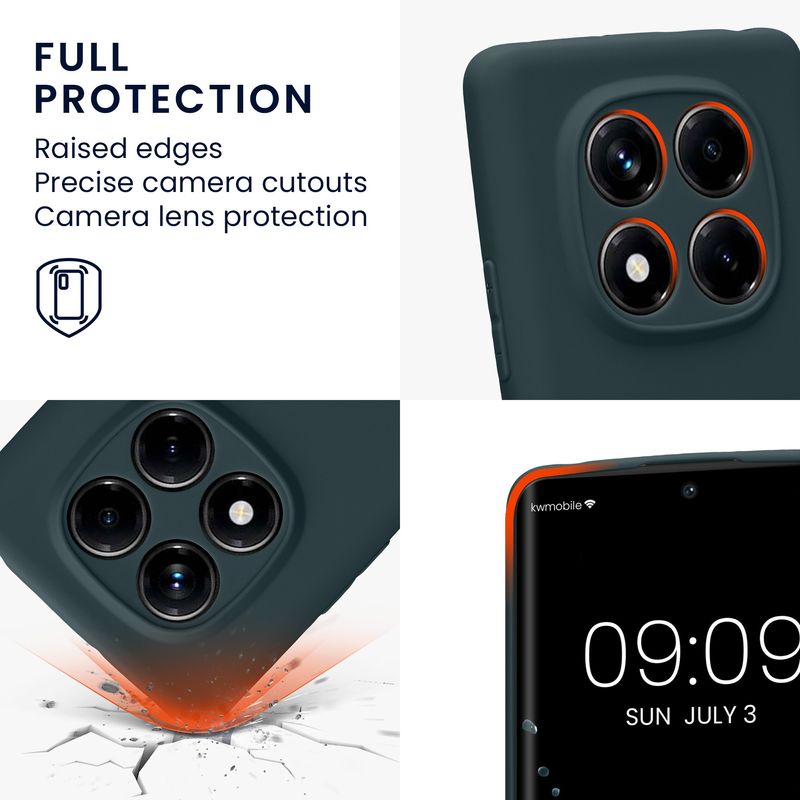 Laptop, Telefoane si Tablete - Telefoane mobile si accesorii - Accesorii Telefoane - Huse telefoane - Husa Kwmobile pentru Xiaomi Redmi Note 14 Pro 4G, anti-alunecare, silicon, ardezie - Infinity.ro