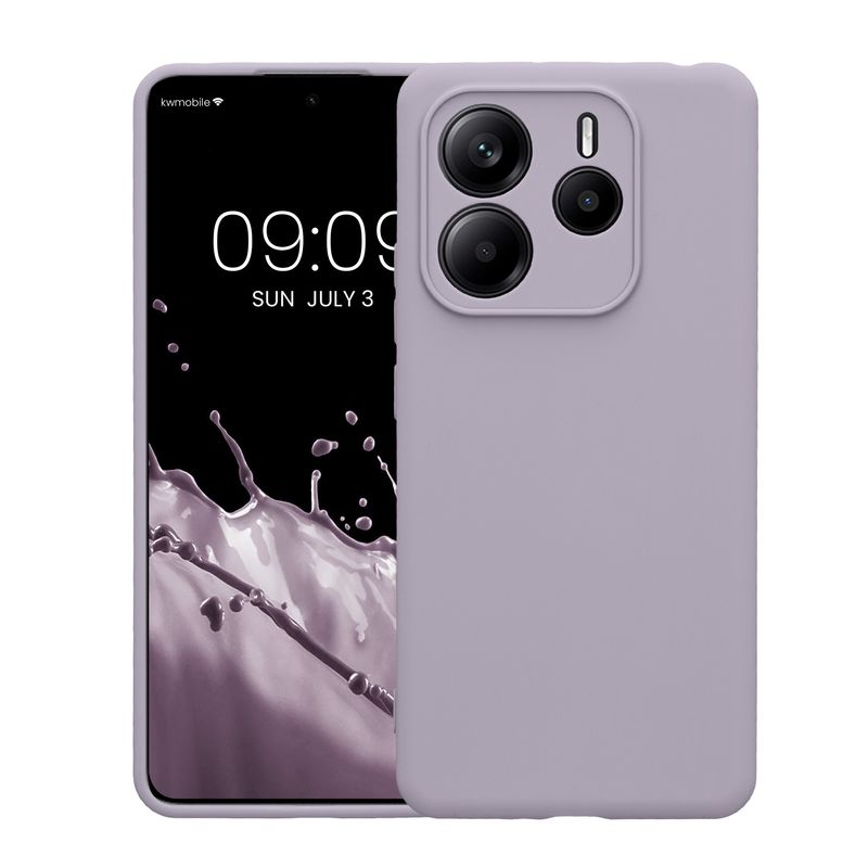 Laptop, Telefoane si Tablete - Telefoane mobile si accesorii - Accesorii Telefoane - Huse telefoane - Husa Kwmobile pentru Xiaomi Redmi Note 14 5G, anti-alunecare, silicon, lavanda - Infinity.ro