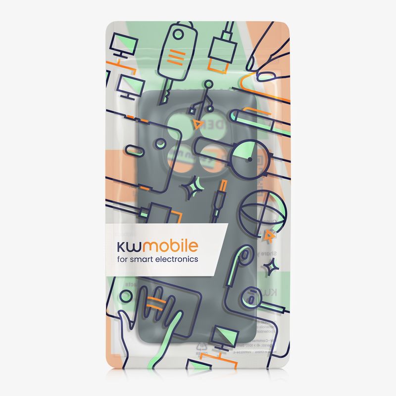 Laptop, Telefoane si Tablete - Telefoane mobile si accesorii - Accesorii Telefoane - Huse telefoane - Husa Kwmobile pentru Xiaomi Redmi Note 14 Pro 4G, anti-alunecare, silicon, ardezie - Infinity.ro