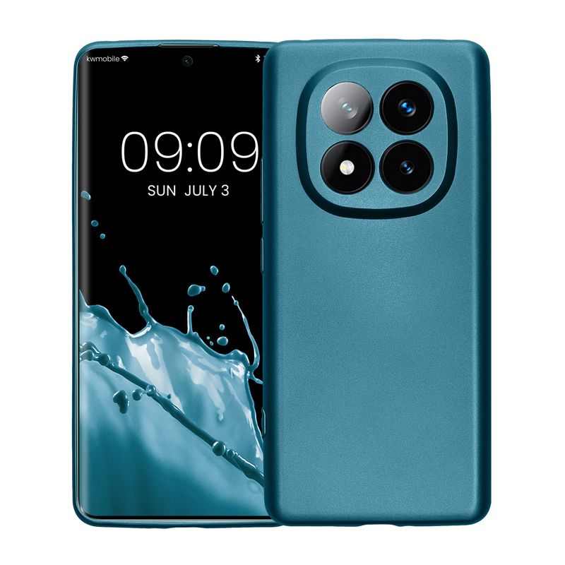 Laptop, Telefoane si Tablete - Telefoane mobile si accesorii - Accesorii Telefoane - Huse telefoane - Husa Kwmobile pentru Xiaomi Redmi Note 14 Pro+ 5G/Redmi Note 14 Pro Plus 5G, anti-alunecare, TPU, albastru caraibian - Infinity.ro